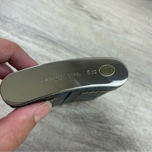 Leather Strap Nautica Stainless Steel Hip Flask 5 Oz New In Wooden Box - Picture 3 of 5